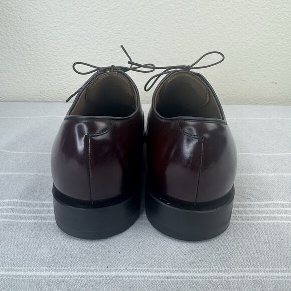 Men’s Johnston And Murphy Melton Cap Toe Dress Shoe Burgundy Calfskin Leather 8D main image 8